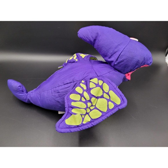 Vintage Fisher Price Pterodactyl Plush Parachute Material Screech Box 1992 - Picture 3 of 8